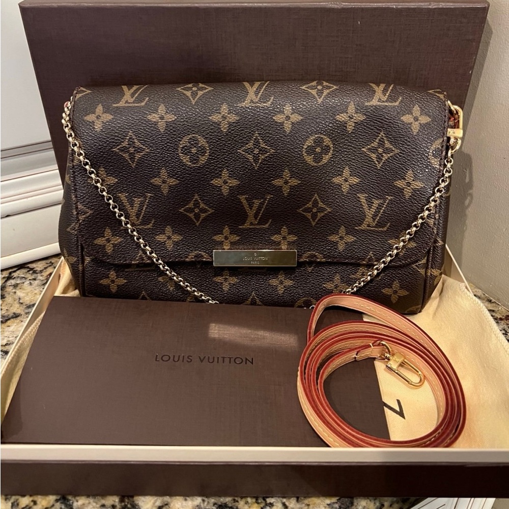 Louis Vuitton Black and Brown Monogram Crossbody Bag